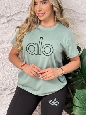 Conjunto biker Alo bordado