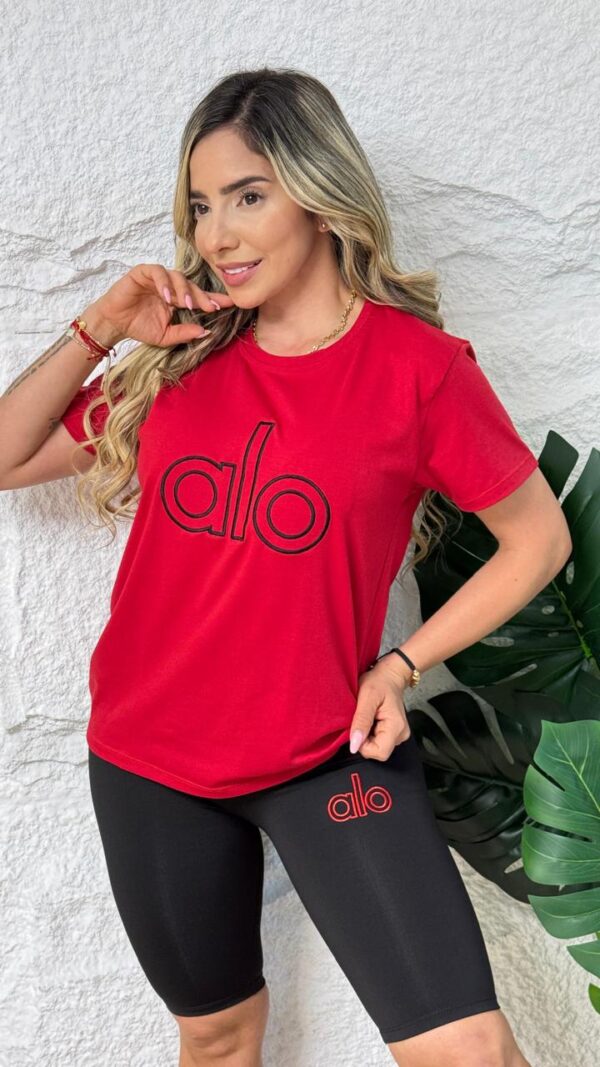 Conjunto biker Alo bordado