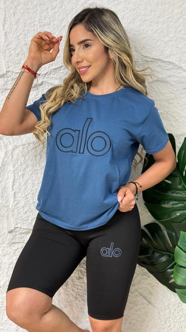 Conjunto biker Alo bordado