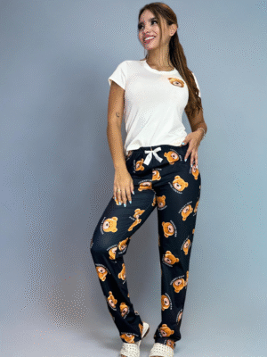 Pijama osos camiseta blanca