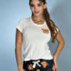 Pijama osos camiseta blanca