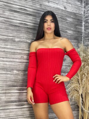 ENTERIZO STRAPLE ROJO